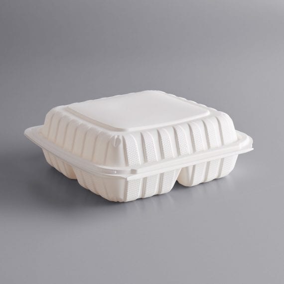 hinged biodegradable 3 compartment
