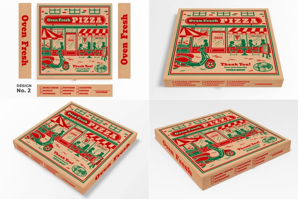 Kraft pizza boxes